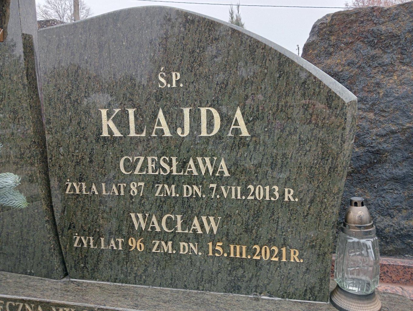Grób Czesława Klajda