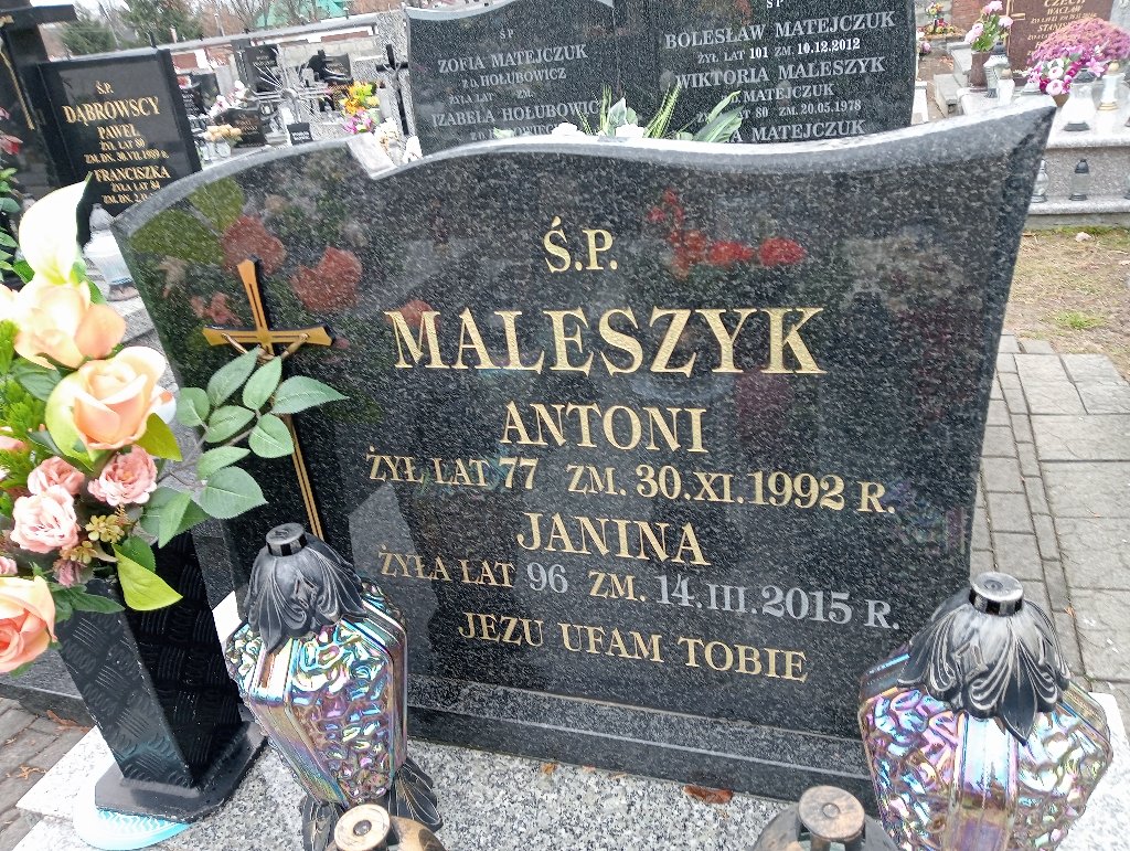 Grób Janina Maleszek