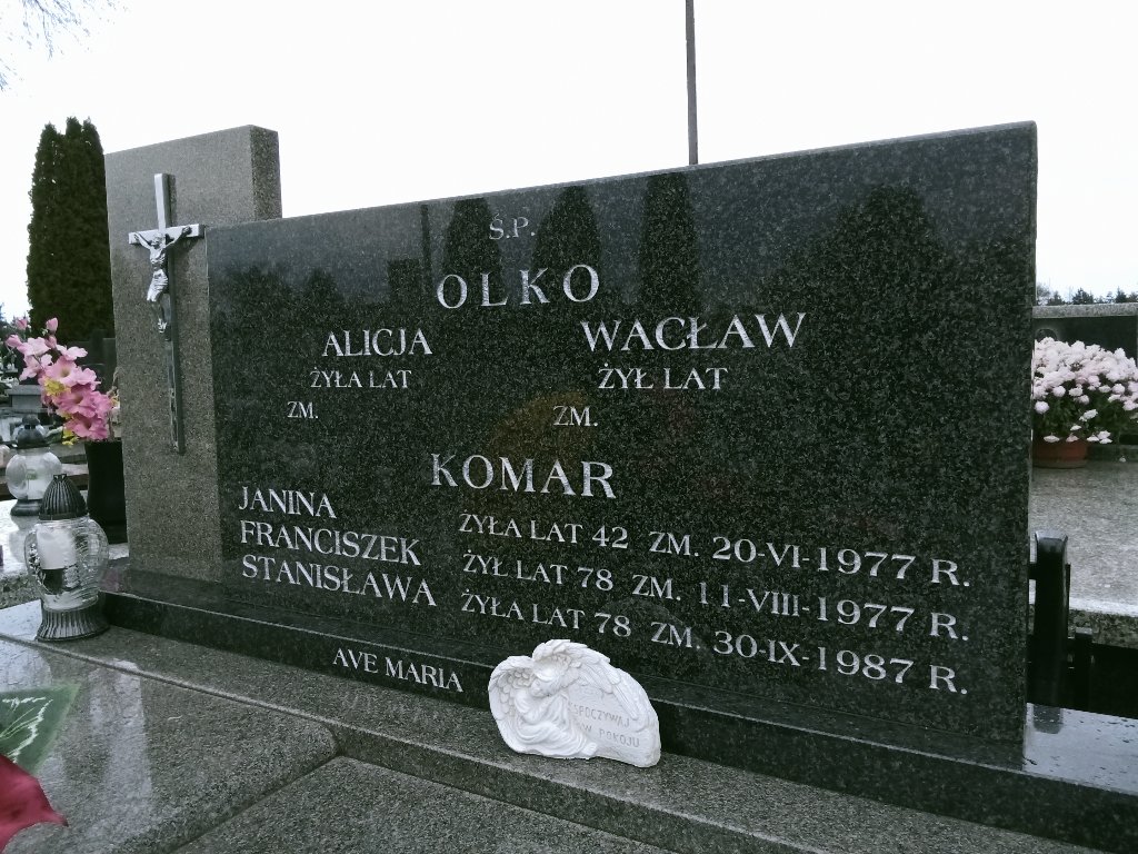 Grób Janina Komar