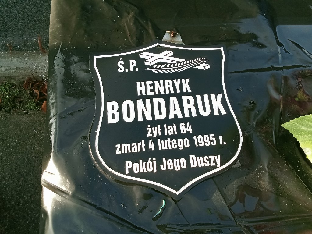Grób Henryk Bondaruk